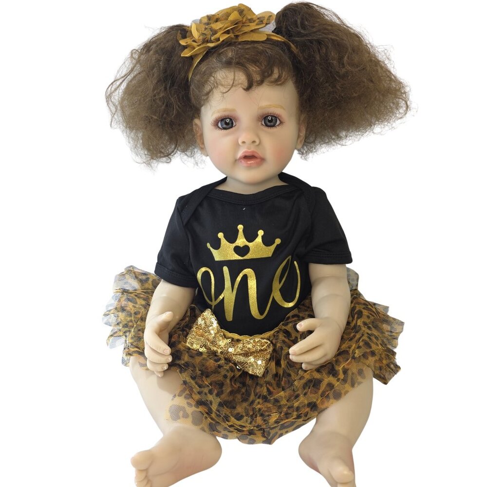 55 cm Babylistic Soft Silicone Vinyl Reborn Doll with rooted hair, eyes, nails